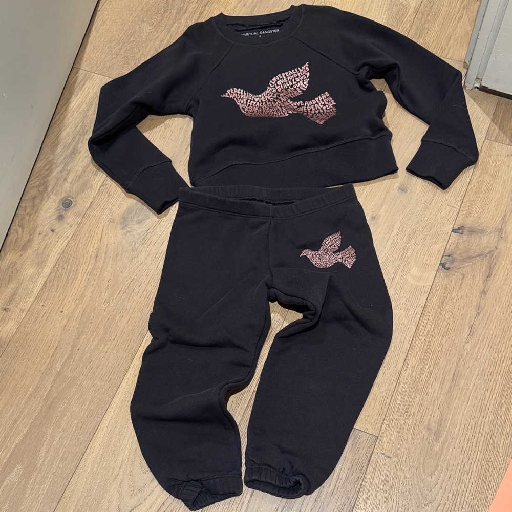 Spiritual Gangster Black Sweatshirt and Pants Set